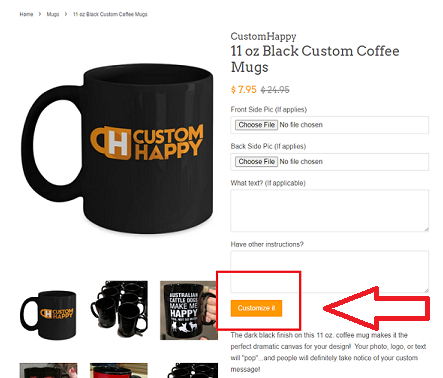 New! Now you can customize and create mockups for products on CustomHappy.com!