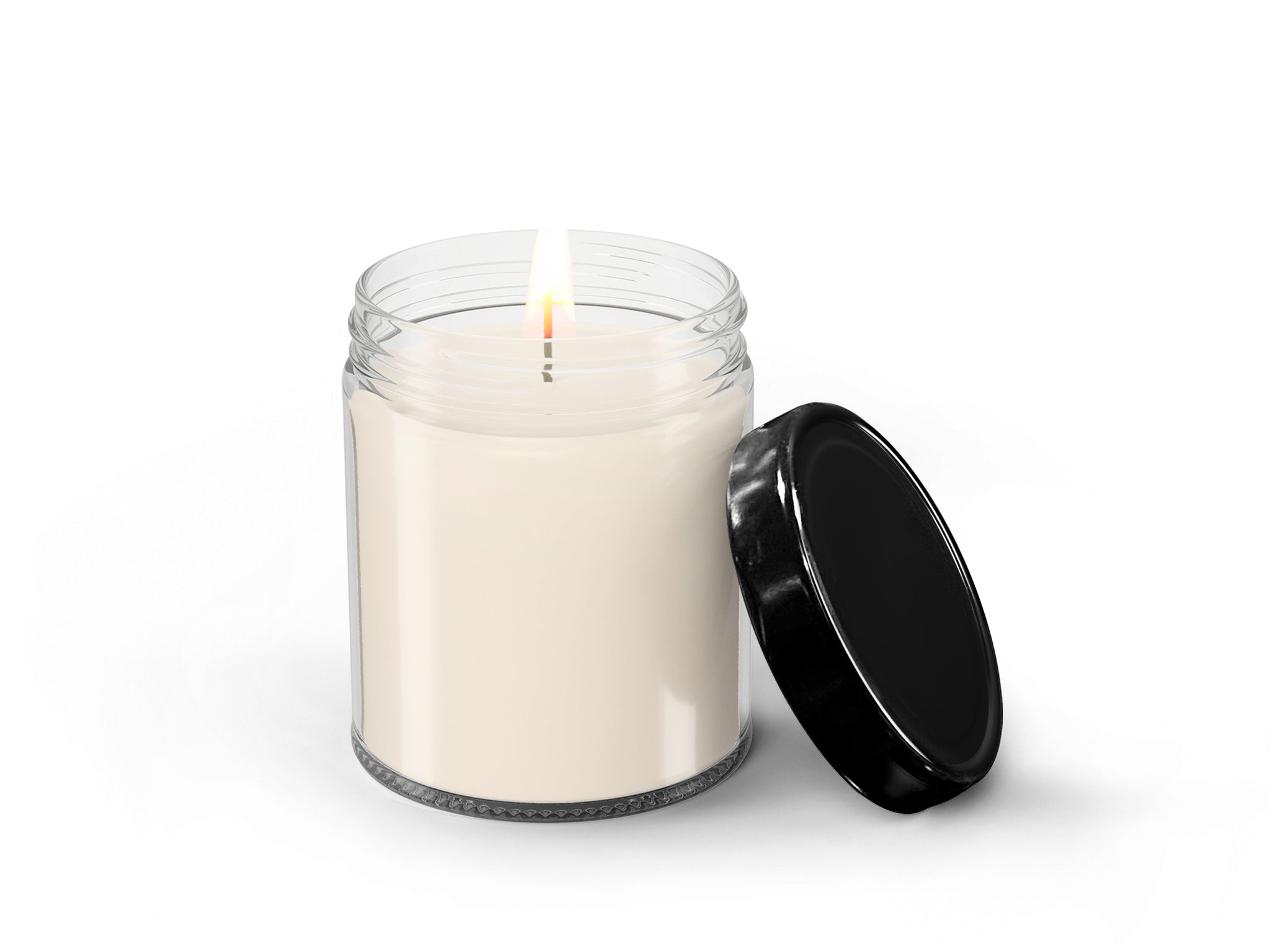 Charcoal Vanilla 100% Soy Candle with Organic Cotton Long Burn Wick in 8oz  Black Tin