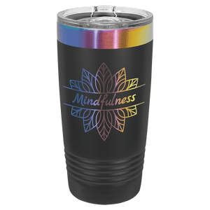 20 oz Wine Tumbler - Black/Prism - Laser Engraving