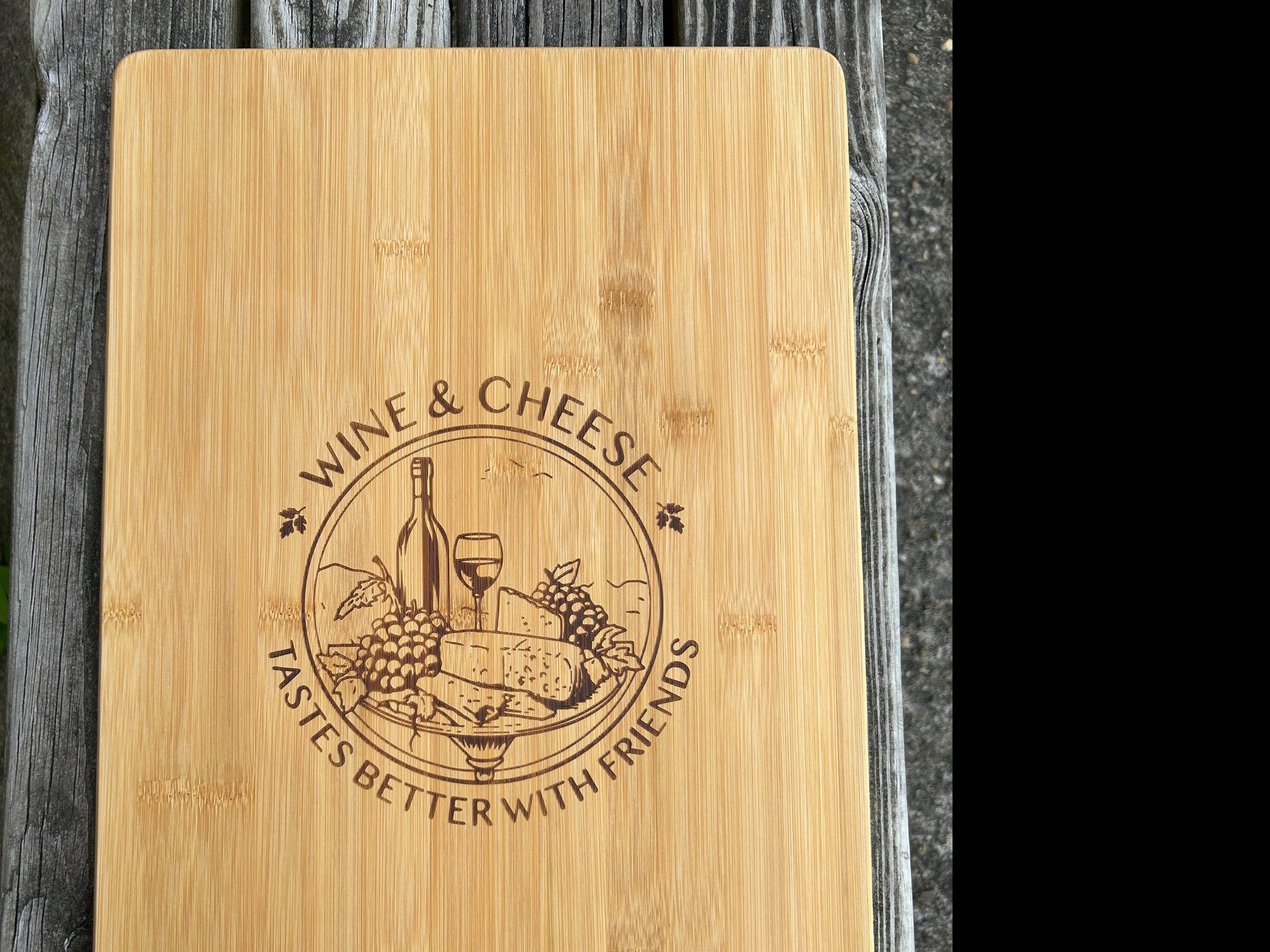 Large Bamboo Cutting Board - Laser Engraved