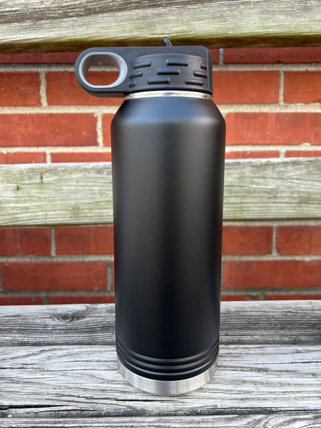 32oz Black Polar Camel Water Bottle Laser Engraved