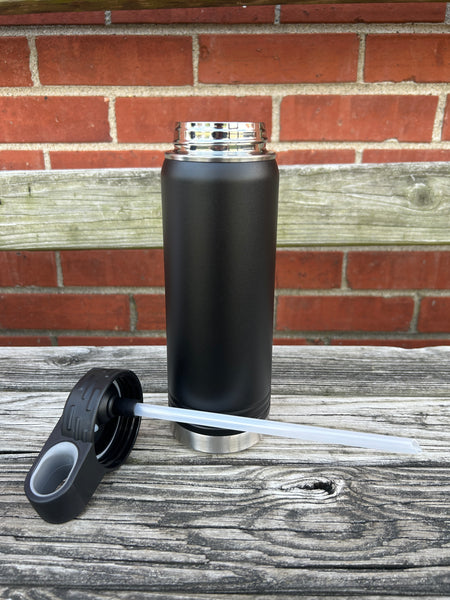 20oz Black Polar Camel Water Bottle - Laser Etched