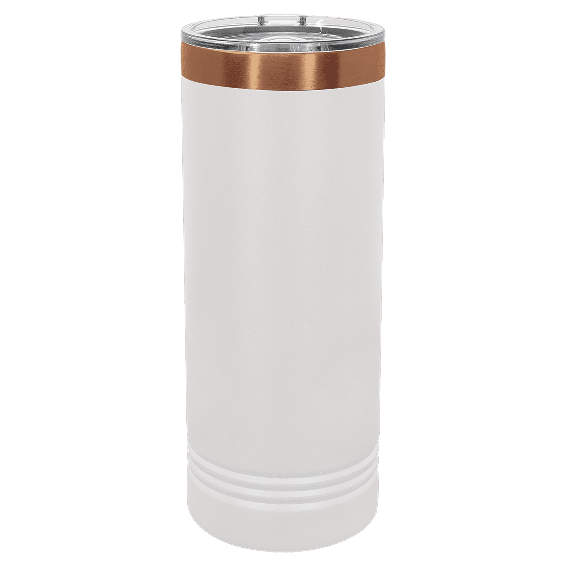 22oz Skinny Tumbler - White/Rose Gold - Laser Engraving